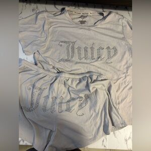 Juicy Couture Light Gray Rhinestone Set